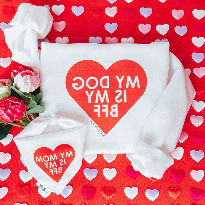 Bundle - BFF Valentine's Sweatshirt & Bandana (RED)