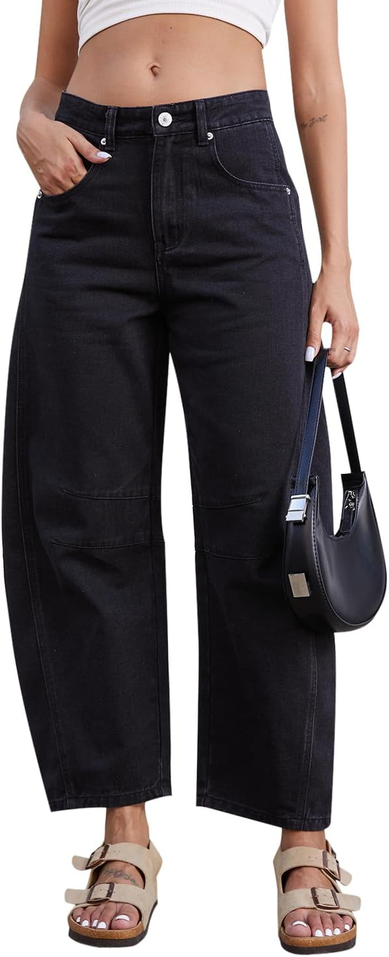 Mid Rise Barrel Jeans for Women - Modern Dog Mom Bottoms