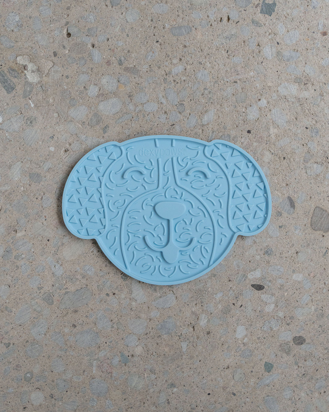 Dog Head Enrichment Lick Mat – Baby Blue