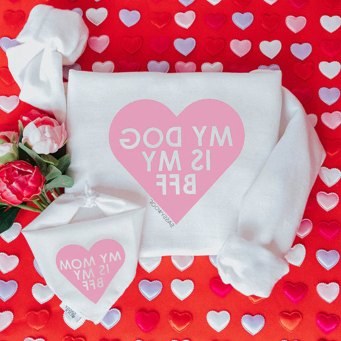 Bundle - BFF Valentine's Sweatshirt & Bandana (PINK)