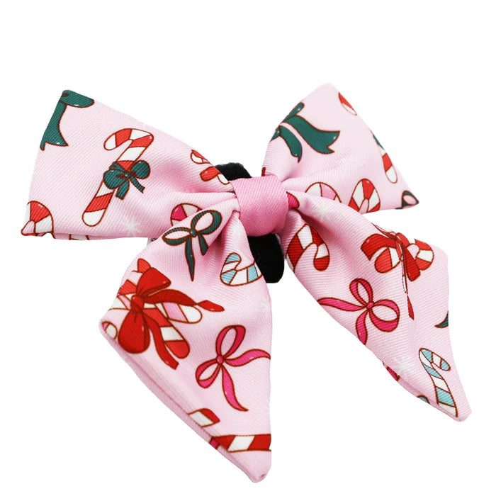 Candy Cane Coquette - Modern Dog Christmas Sailor Bow