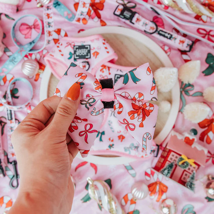 Candy Cane Coquette - Modern Dog Christmas Sailor Bow