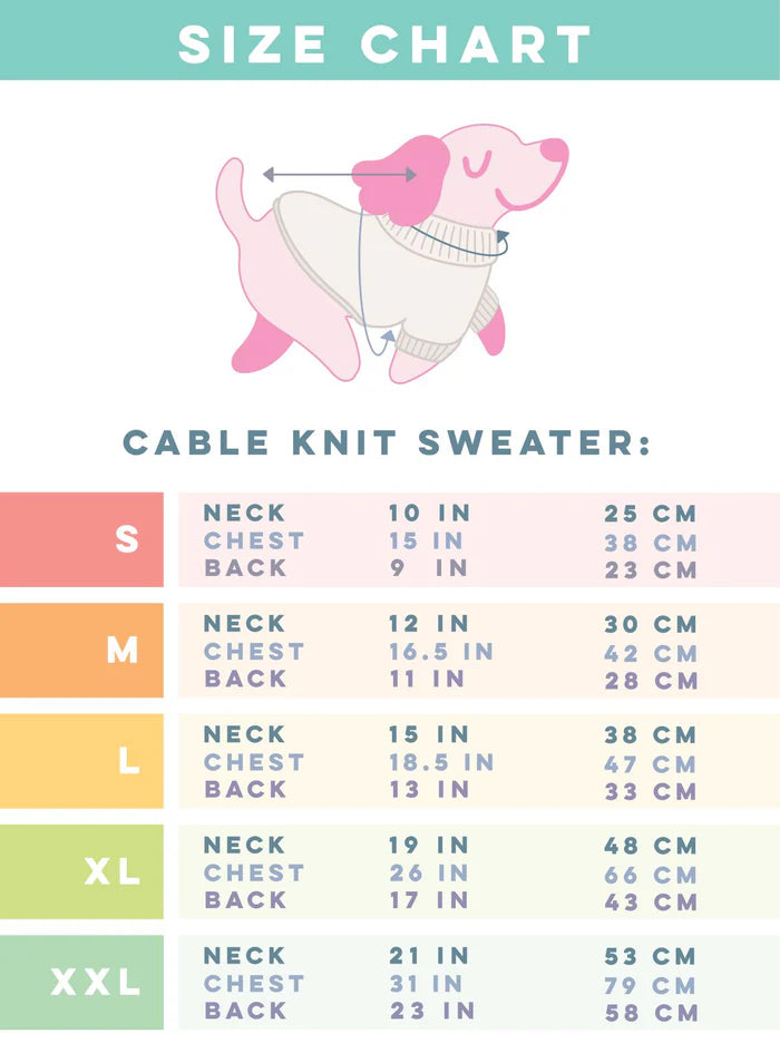 Yellow - Modern Dog Cable Knit Sweater