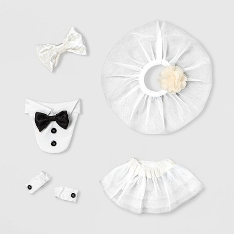Wedding Collection Dog and Cat Suit - White