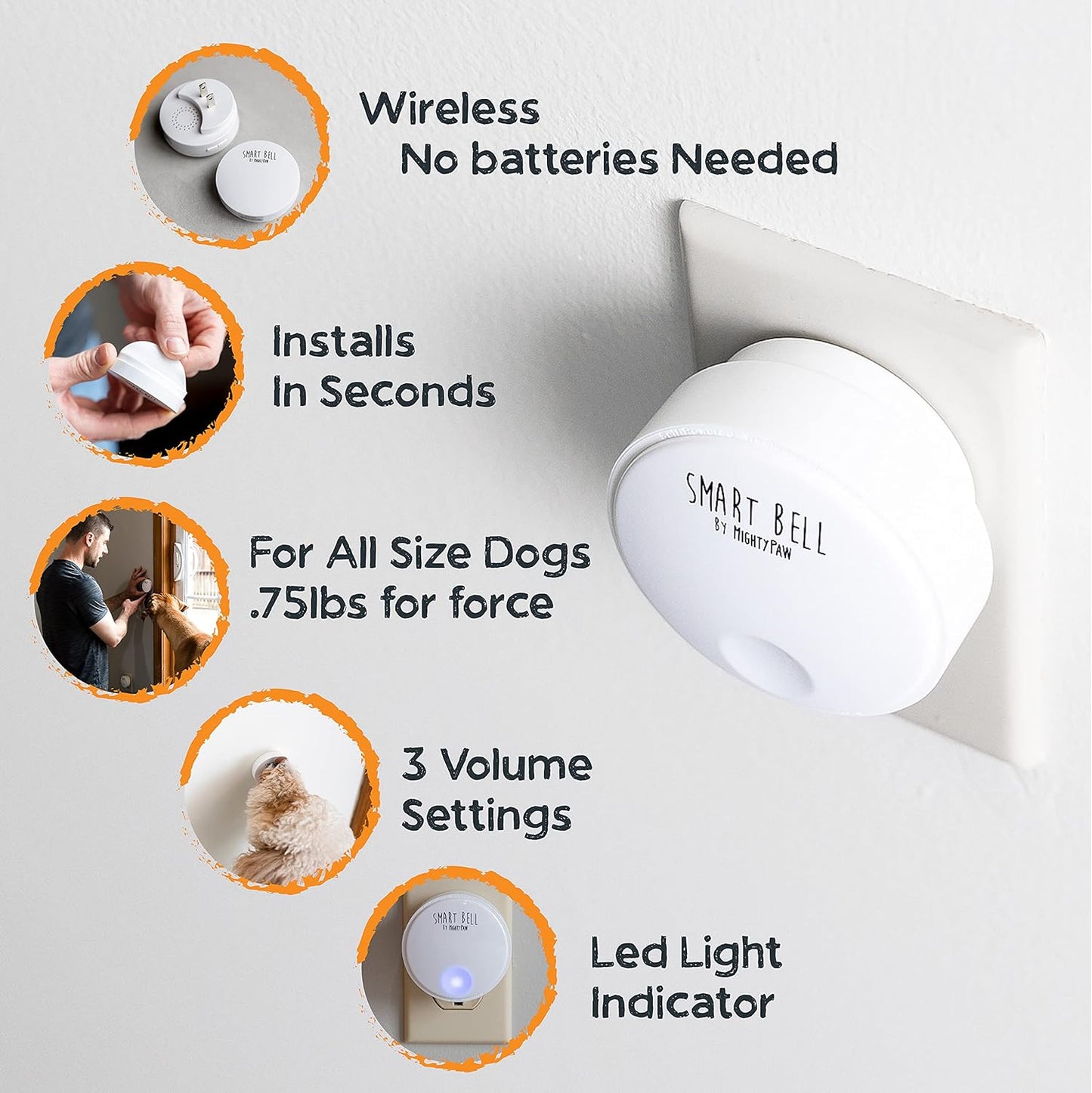 Smart Dog Wireless Door Bell 2.0 - Potty Training Bell for Puppies
