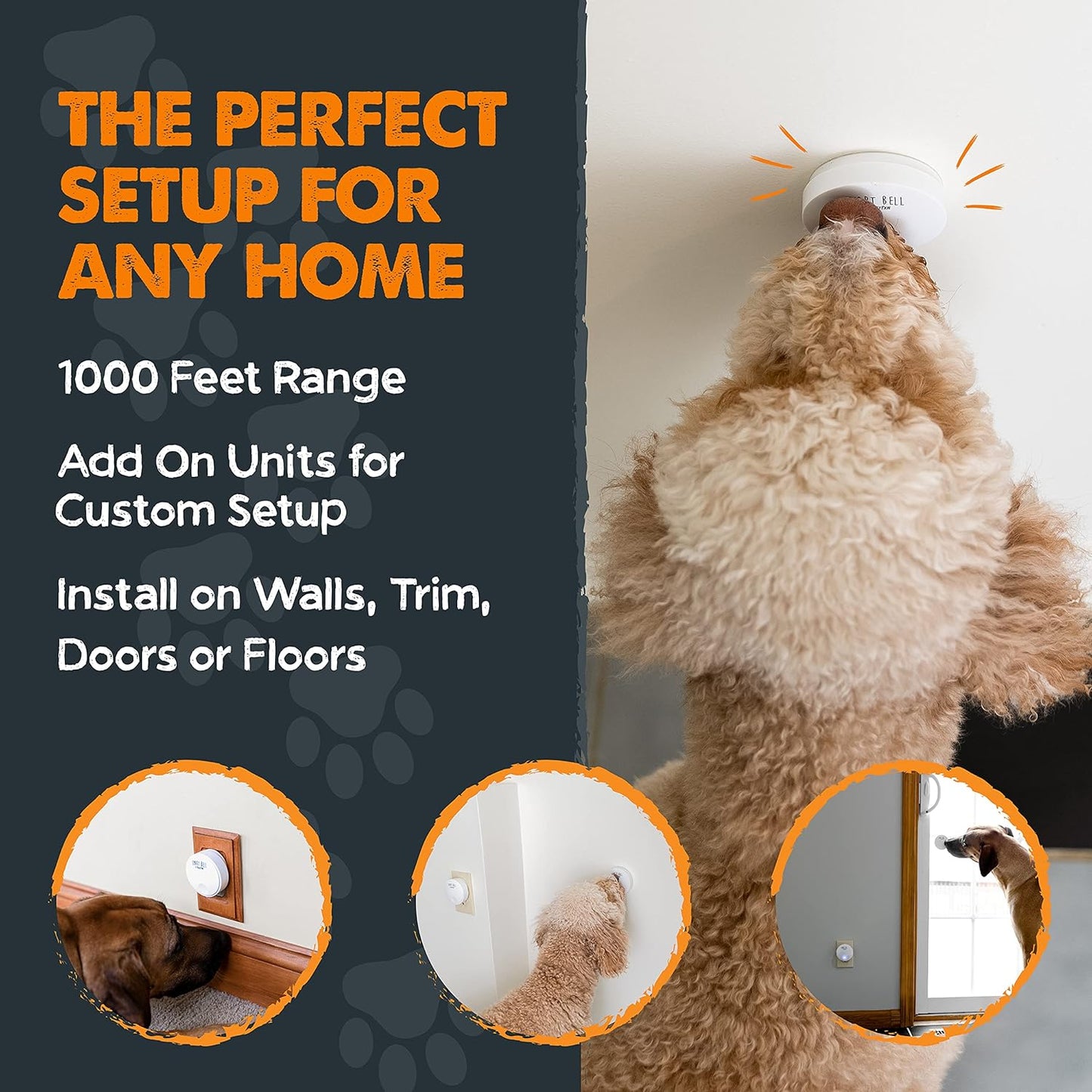 Smart Dog Wireless Door Bell 2.0 - Potty Training Bell for Puppies