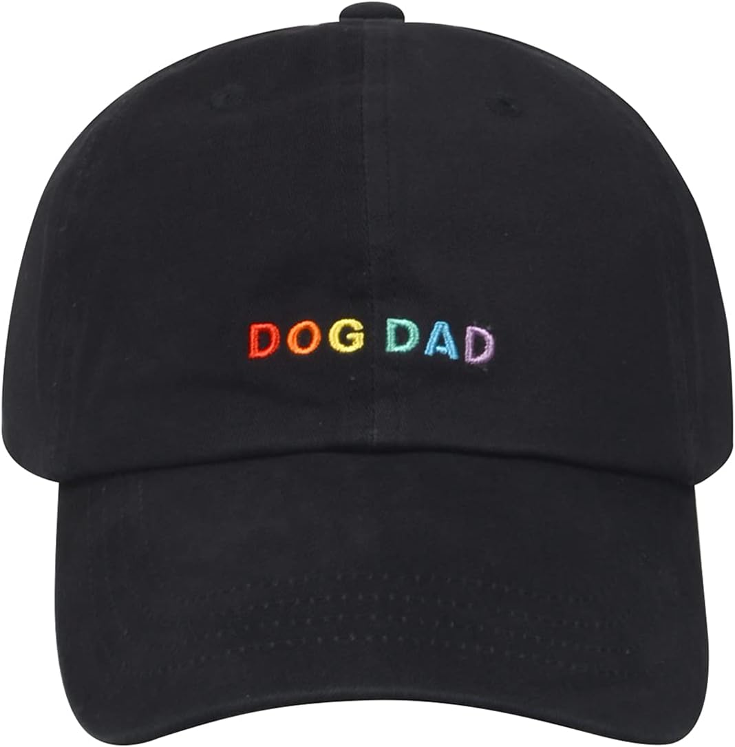 6 Panel Soft Embroidery Dog Dad Hat Dog Mom Hat Adjustable Baseball Cap Dog Lover Gifts for Men/Women