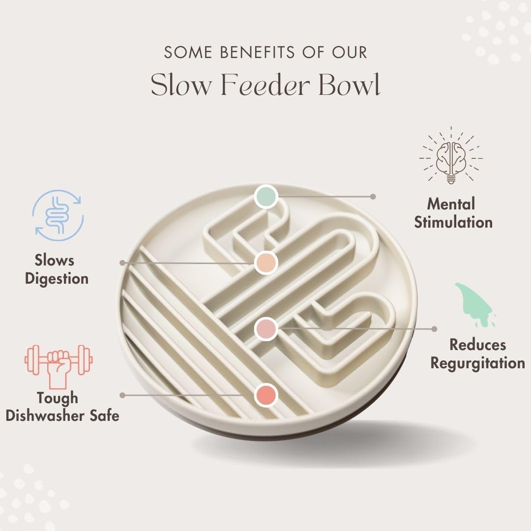 Cactus Slow Feeder Dog Bowl
