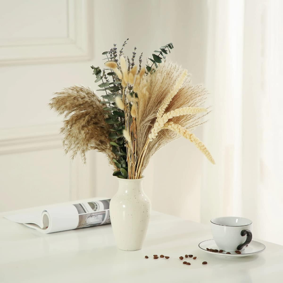 Bouquet of Dried Pompous Lavender Eucalyptus -17"