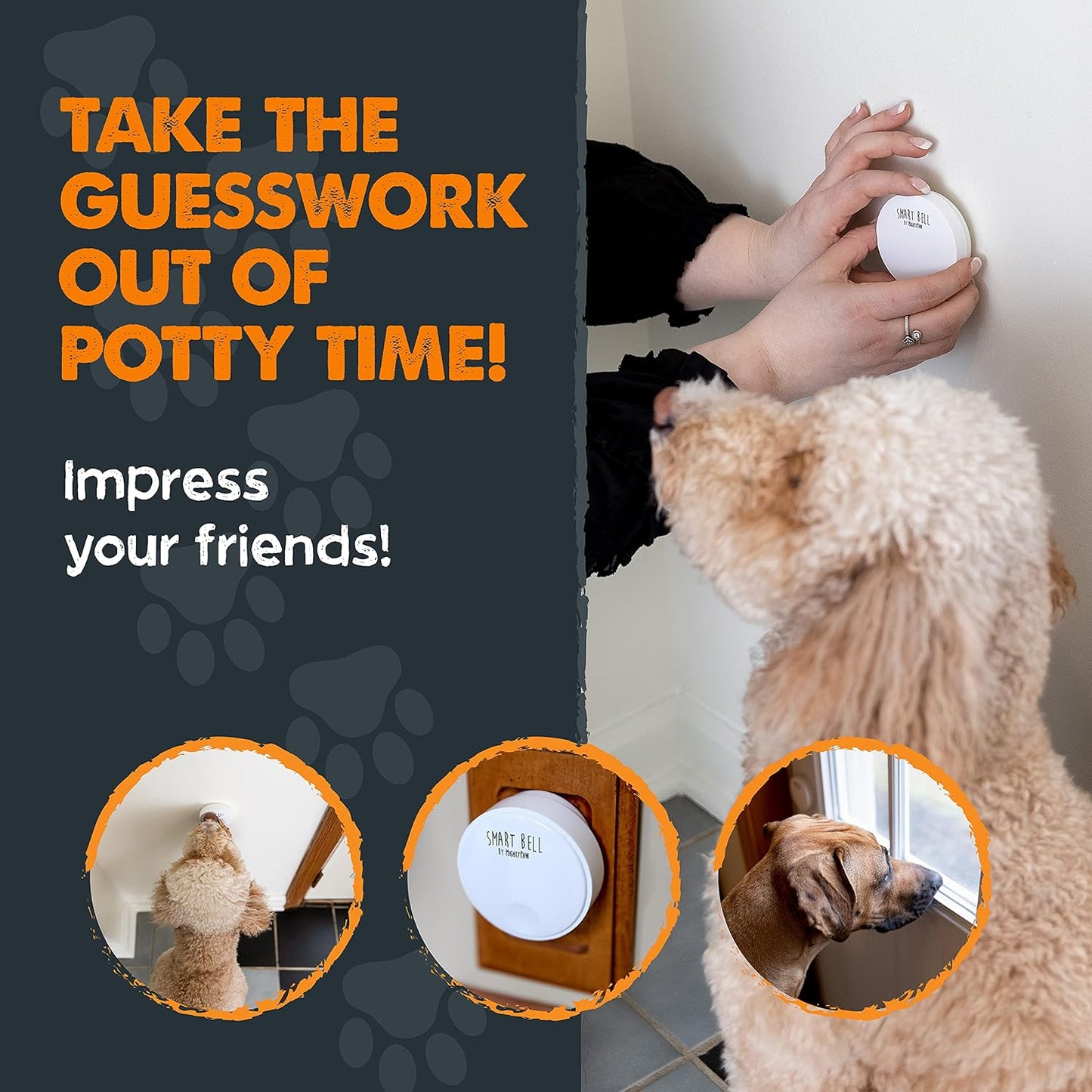 Smart Dog Wireless Door Bell 2.0 - Potty Training Bell for Puppies