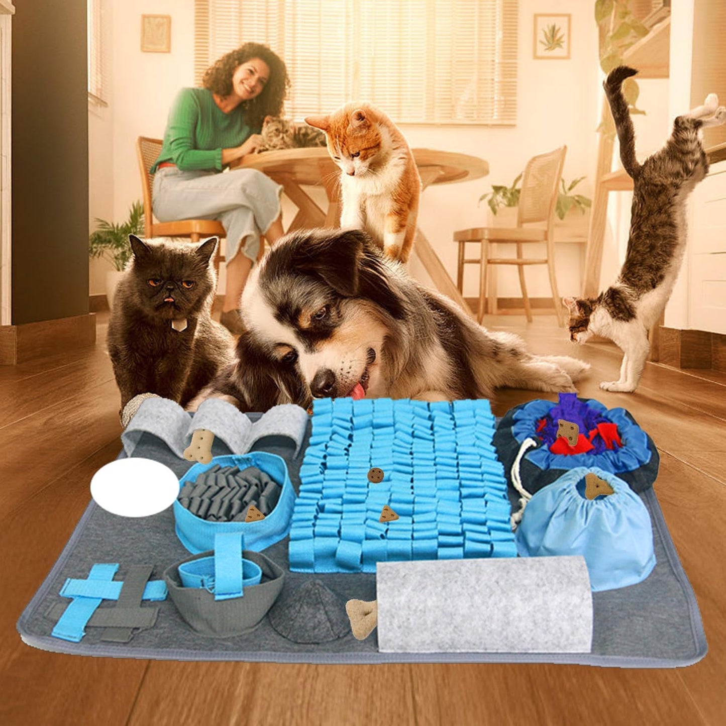 Modern Snuffle Mat for Dogs - 10 Elements and 4 Difficulty Levels