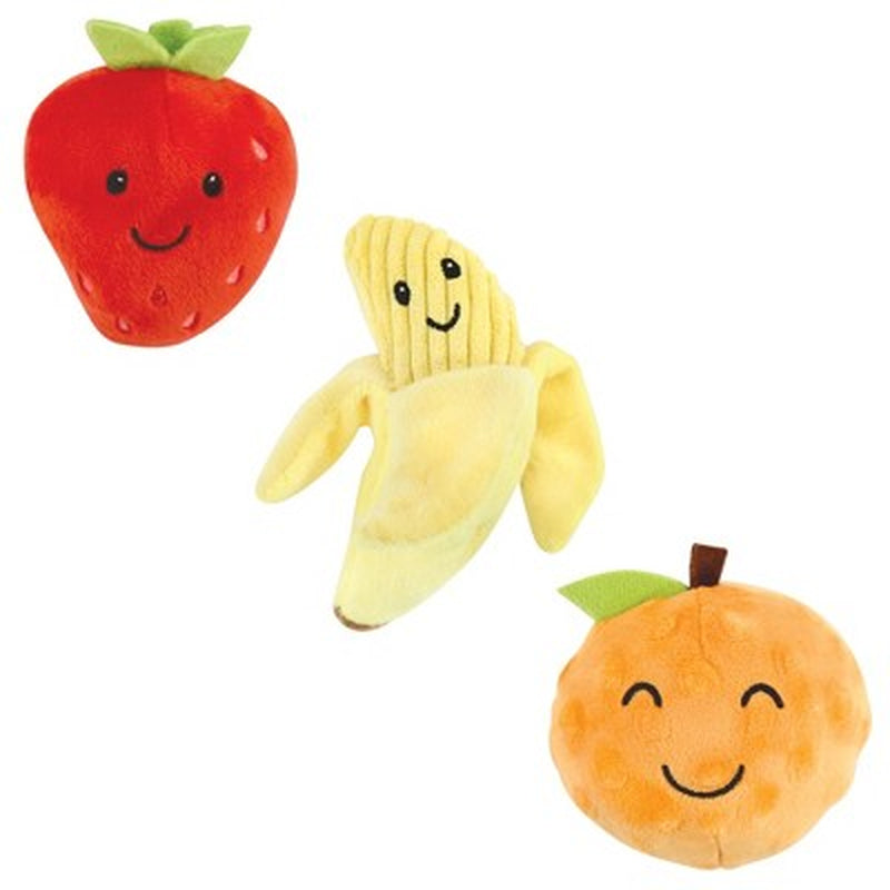 Fruity Squeaky Plush Mini Dog Toys