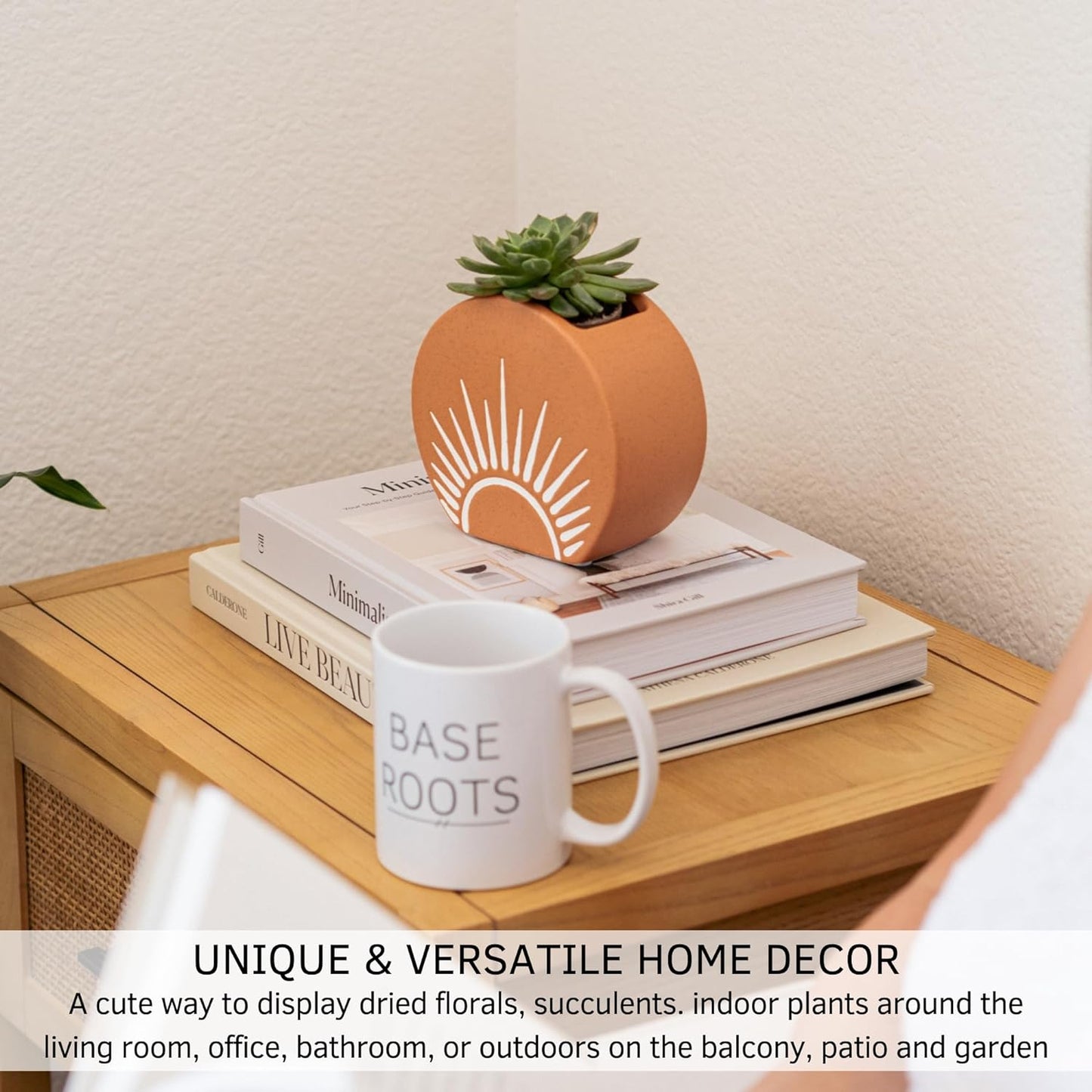 Round Boho Chic Sun Decor Vase