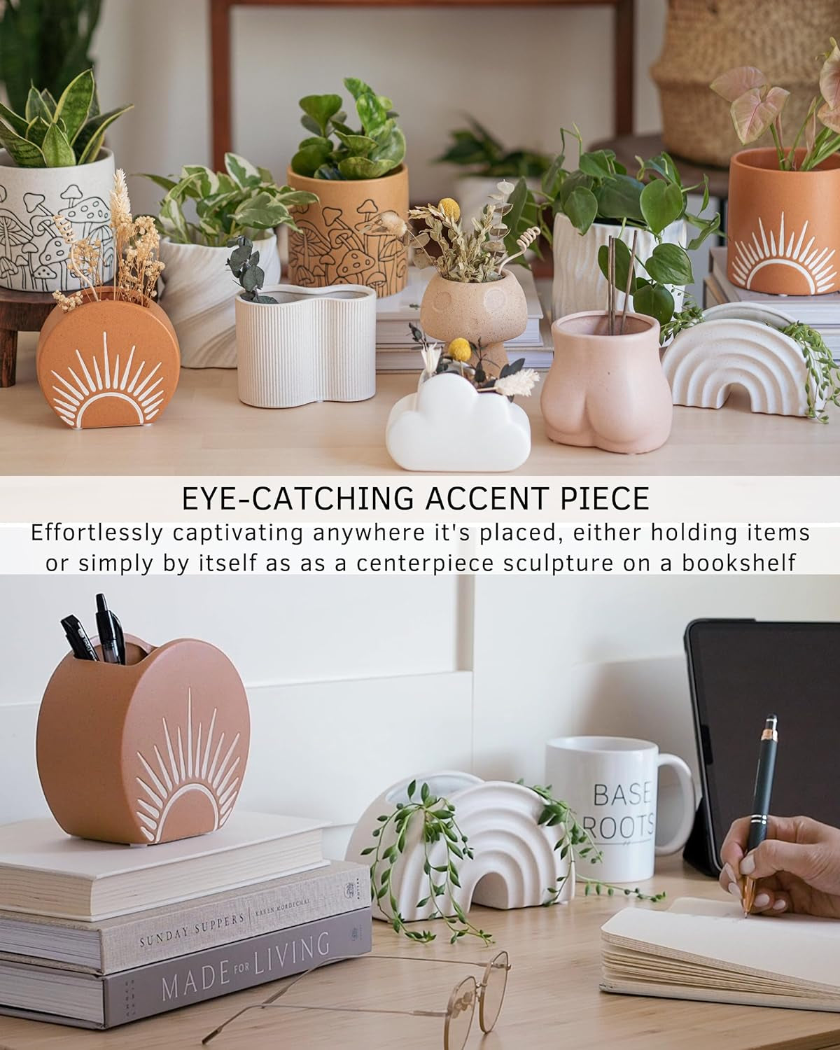 Round Boho Chic Sun Decor Vase
