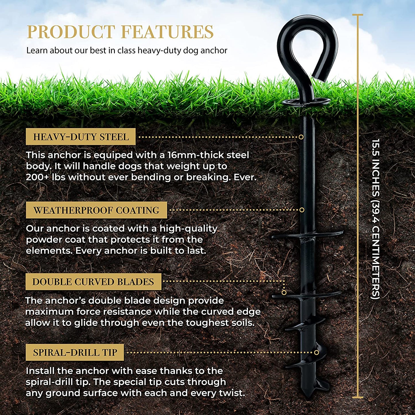 Heavy Duty Dog Stake