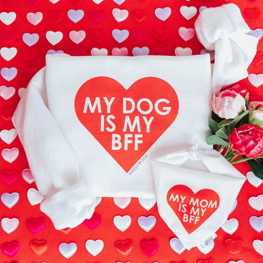 Bundle - BFF Valentine's Sweatshirt & Bandana (RED)
