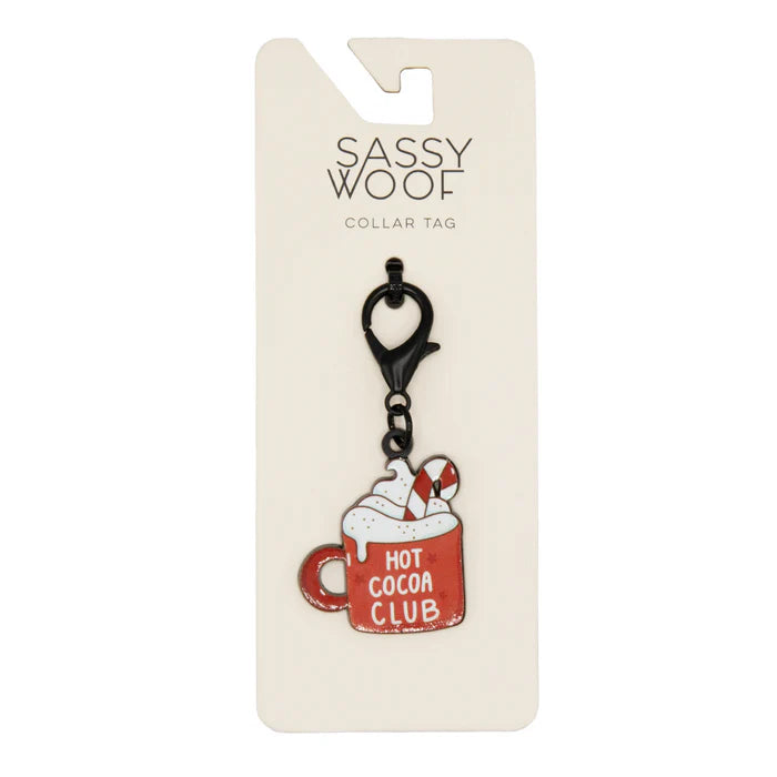 Hot Cocoa Club - Modern Dog Christmas Collar Tag