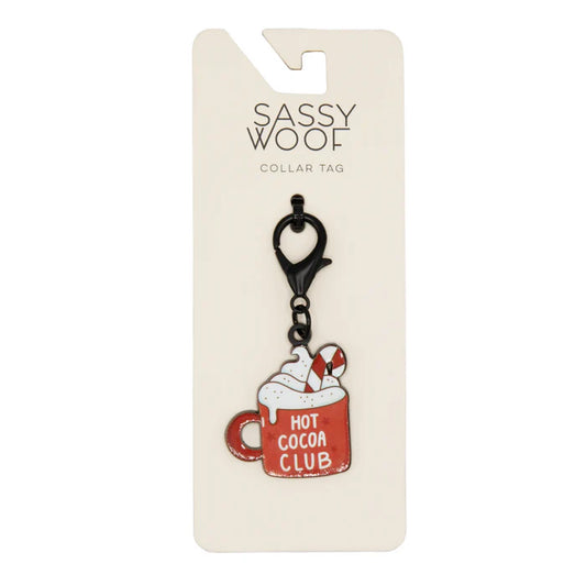 Hot Cocoa Club - Modern Dog Christmas Collar Tag