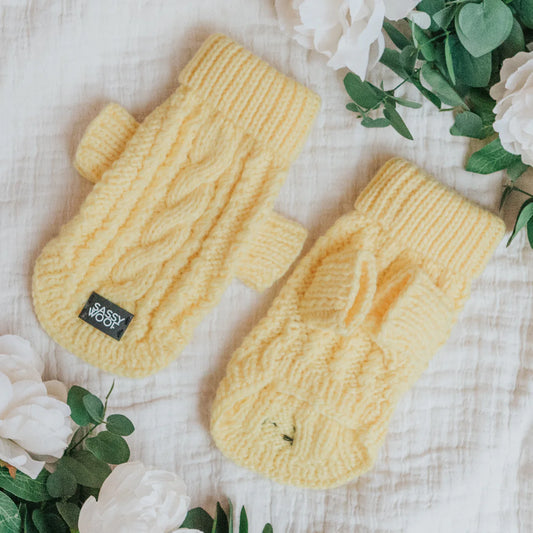 Yellow - Modern Dog Cable Knit Sweater