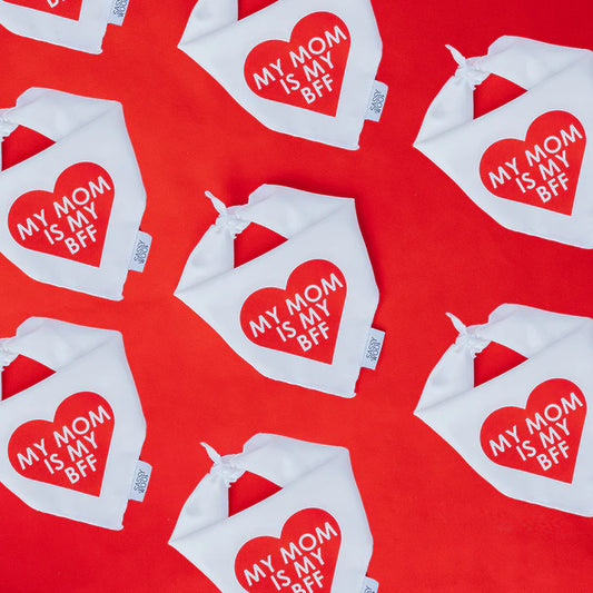 Dog Bandana - My Mom is my BFF (RED)