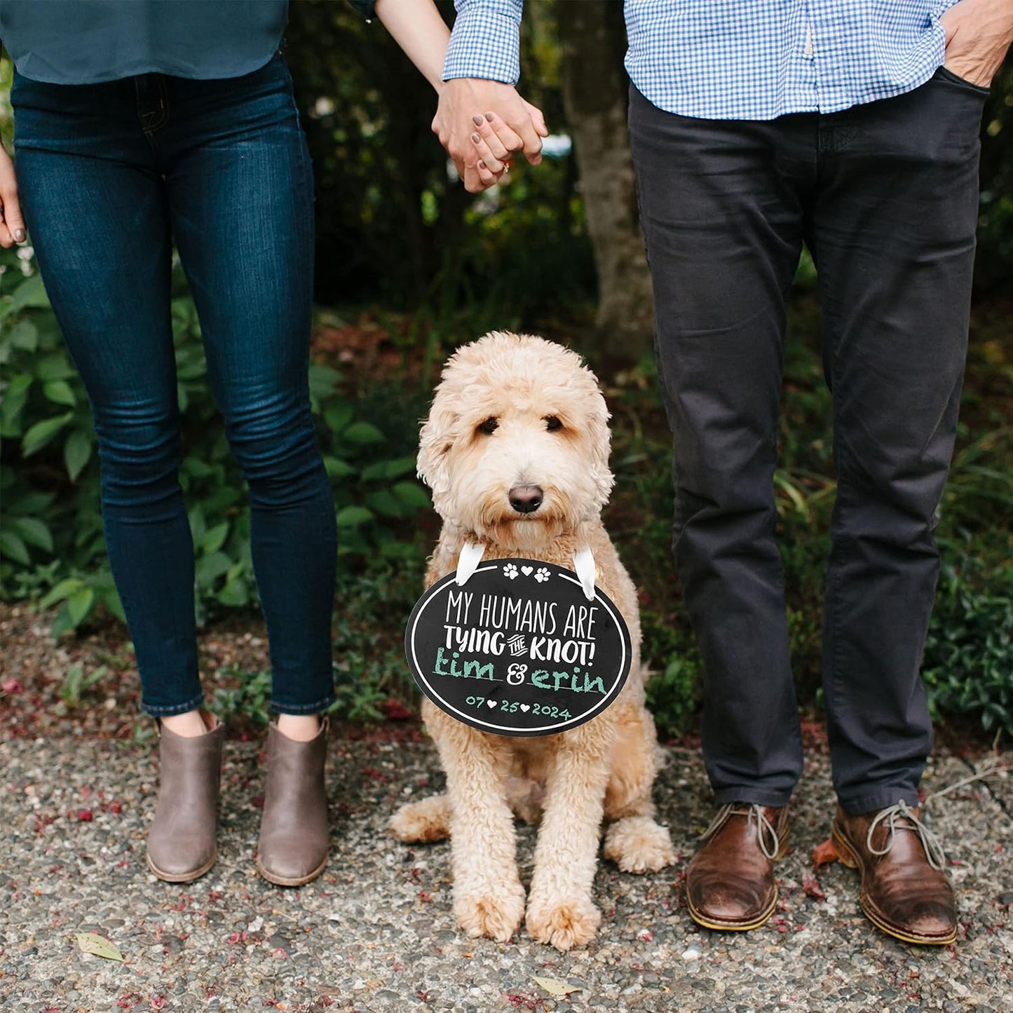 My Humans Are Tying the Knot Pet Wedding Announcement Chalkboard